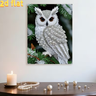 Preview: Diamond Painting Perlen Schneeeule